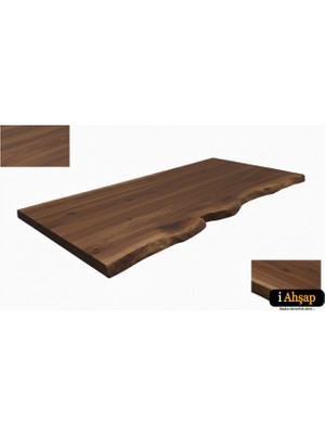 iAhşap Doğal Kenarlı Sedir Kütük Masa Tablası|ofis Masası-Yemek Masası Masif Masa No3