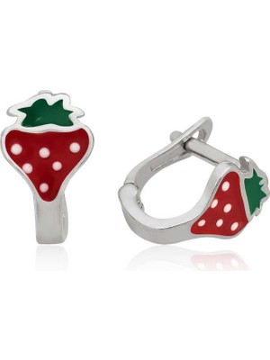 Inure Jewelry ​gümüş Çilek Çocuk Küpesi