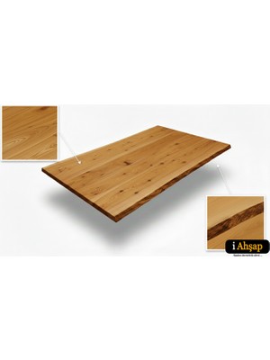 iAhşap Doğal Kenarlı Sedir Kütük Masa Tablası|ofis Masası-Yemek Masası Masif Masa No4