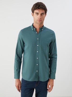 Lc Waikiki Yeni Sezon Regular Fit Uzun Kollu Keten Karışımlı Erkek Gömlek