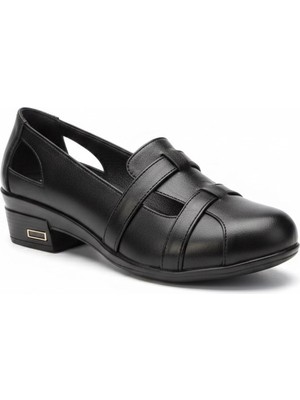 Voyager Kadın Kısa Topuklu Deri Ayakkabı Z667