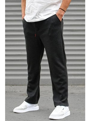 Glam Love Üç Iplik Basic Eşofman Boru Paça Ipli Pantolon - Antrasit