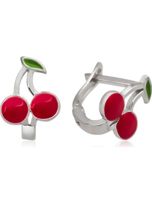 Inure Jewelry Gümüş Kiraz Çocuk Küpesi