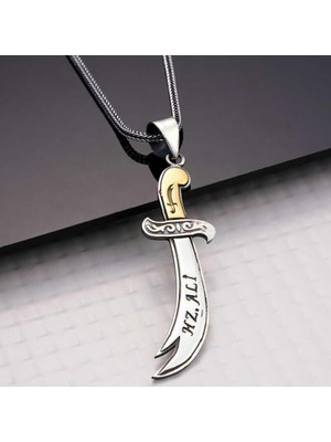 Inure Jewelry Gümüş Hz. Ali Zülfikar Kılıcı Kolye