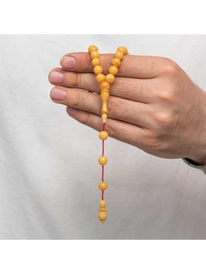 Inure Jewelry Yuvarlak Sıkma Kehribar Tesbih