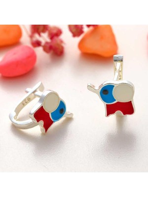 Inure Jewelry Gümüş Fil Çocuk Küpesi