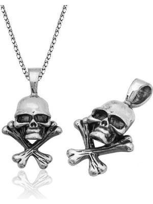 Inure Jewelry Gümüş Kuru Kafa Kolye