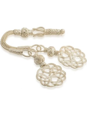 Inure Jewelry ​gümüş Trabzon Örmesi Çift Başlı Kazaz Tesbih Püskülü