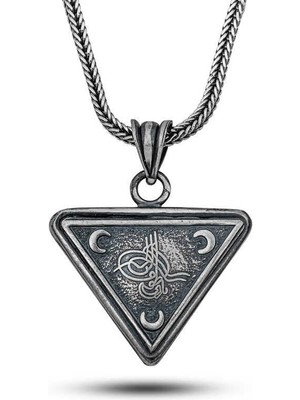 Inure Jewelry Gümüş Osmanlı Tuğrası Hilal Cevşen Kolye