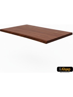 iAhşap Bir Kenar Düz Sedir Kütük Masa Tablası|doğal Kenarlı- Ahşap Duvar Masası No8