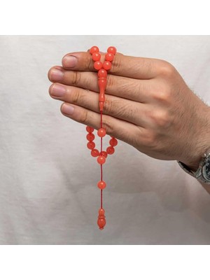 Inure Jewelry Yuvarlak Sıkma Kehribar Tesbih