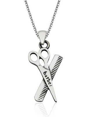 Inure Jewelry Gümüş Berber Erkek Kolye