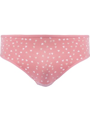 Bolero Kadın 3'lü Pamuk Slip Külot Kalp Desenli