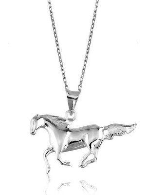 Inure Jewelry Gümüş Koşan At Kolye