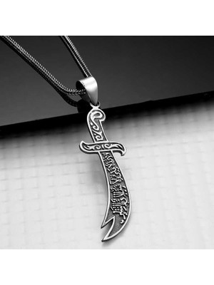 Inure Jewelry Gümüş Hz. Ali Zülfikar Kılıcı Kolye