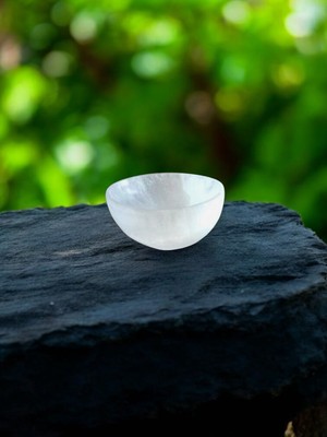 Zodyak Doğal Taş Selenit Doğal Taş Kase 8m Arındırma Kasesi