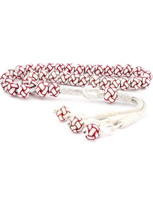 Inure Jewelry Kırmızı Beyaz Gümüş Trabzon Kazaziye Tesbih