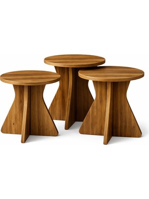 urfakent bilişim ve medya danışmanlık Garda Ceviz Darbuka Zigon Sehpa Takımı