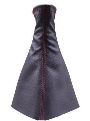 urfakent bilişim ve medya danışmanlık Tüm Araçlara Uyumlu Vites Körüğü Siyah Deri Kırmızı Dikiş