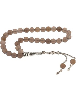 Inure Jewelry ​doğaltaş Metal Püsküllü Su Akiği Tesbih