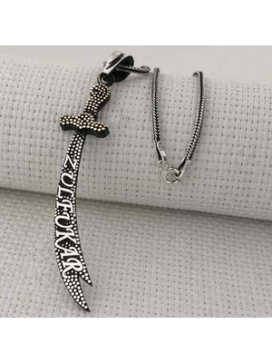 Inure Jewelry Gümüş Zülfikar Kılıcı Erkek Kolye