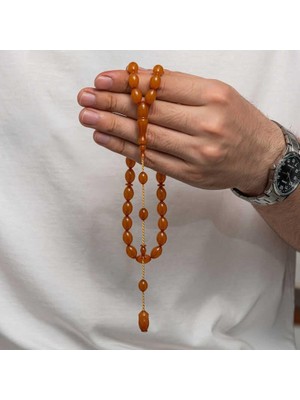 Inure Jewelry Sıkma Kehribar Tesbih