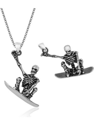 Inure Jewelry Gümüş Kuru Kafa Kolye