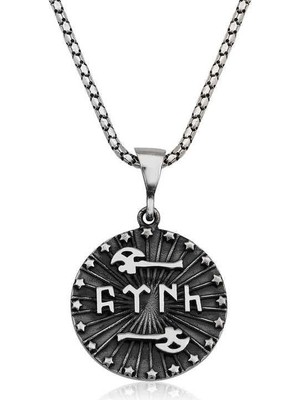 Inure Jewelry Gümüş Baltalı Türk Yazılı Kolye