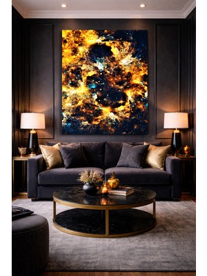 Artease Soyut Dekoratif Büyük Patlama Kanvas Tablo