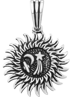 Inure Jewelry Gümüş Galaksi Erkek Kolye Ucu