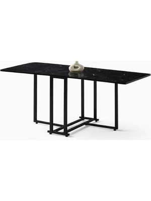 urfakent bilişim ve medya danışmanlık Portatif Katlanır Yemek Masası – Siyah Tabla – Metal Ayaklı