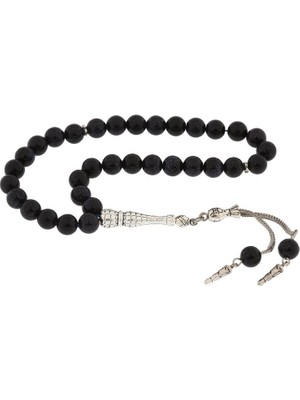 Inure Jewelry ​doğaltaş Metal Püsküllü Lacivert Yıldız Taşı Tesbih