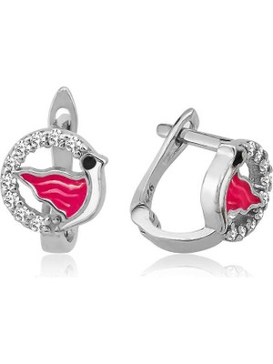 Inure Jewelry Gümüş Kuş Çocuk Küpesi