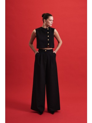 Sateen Lucy Pantolon - Siyah