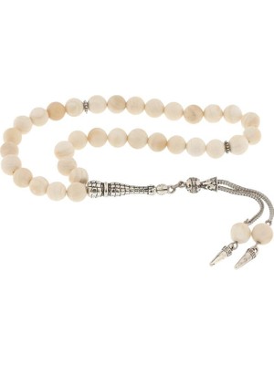 Inure Jewelry ​doğaltaş Metal Püsküllü Sedef Taşlı Tesbih