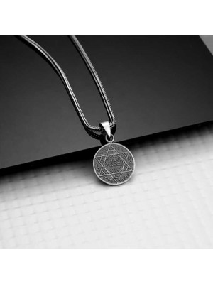 Inure Jewelry Gümüş Süleyman Mührü Kolye