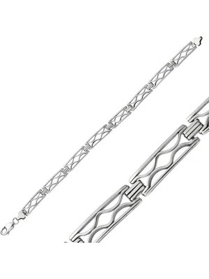 Inure Jewelry Gümüş Oksitli Erkek Bileklik