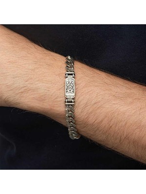 Inure Jewelry Gümüş Elişi Örgü Gurmet Erkek Bileklik