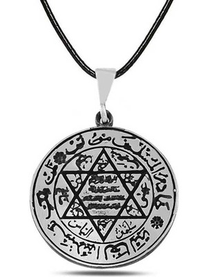 Inure Jewelry Gümüş Süleyman Mührü Kolye