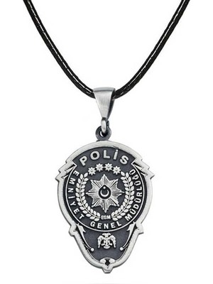 Inure Jewelry Gümüş Emniyet Teşkilatı Polis Armalı Kolye