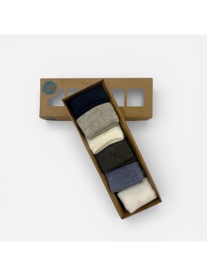 Butik Erkek Bebek Pamuklu Anti Bacterial 6'lı  Çorap  0-3 Ay Kutulu