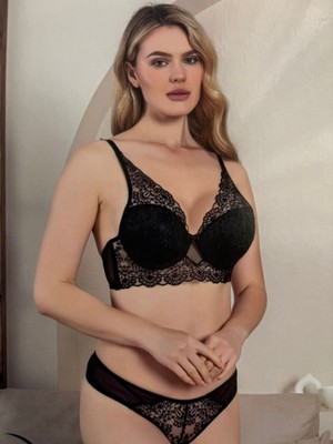 Nurteks Desteksiz Sütyen Külot Takımı Siyah - 95B