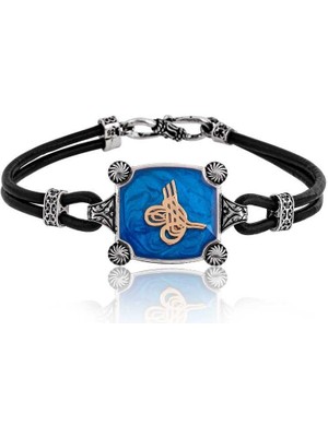 Inure Jewelry Gümüş Tuğralı Erkek Bileklik