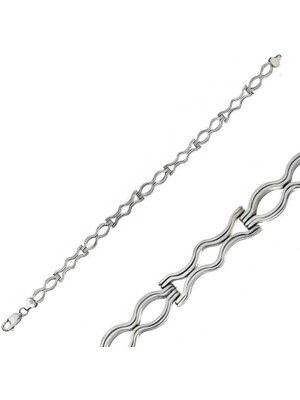 Inure Jewelry Gümüş Oksitli Erkek Bileklik