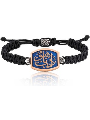 Inure Jewelry Gümüş Edeb Ya Hu Makrome Erkek Bileklik