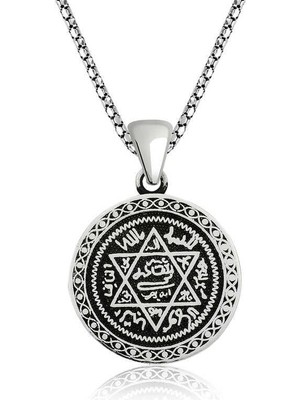 Inure Jewelry Gümüş Süleyman Mührü Kolye