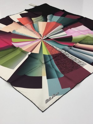 Silkhome Tivil Ipek Eşarp Turkuaz Mürdüm Yeşil 2004-5