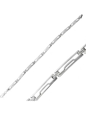 Inure Jewelry Gümüş Oksitli Erkek Bileklik