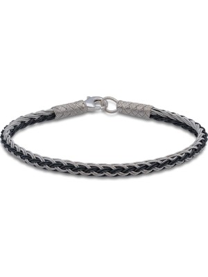 Inure Jewelry Gümüş İkili Örgü Kazaziye Bileklik