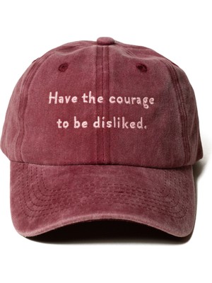 Nome Studio Nakışlı Şapka Yıkamalı Açık Kavhe Renk Yazı Nakışlı Şapka Pamuklu Siperlikli Ayarlı Şapka Günlük Tarz Eğlenceli